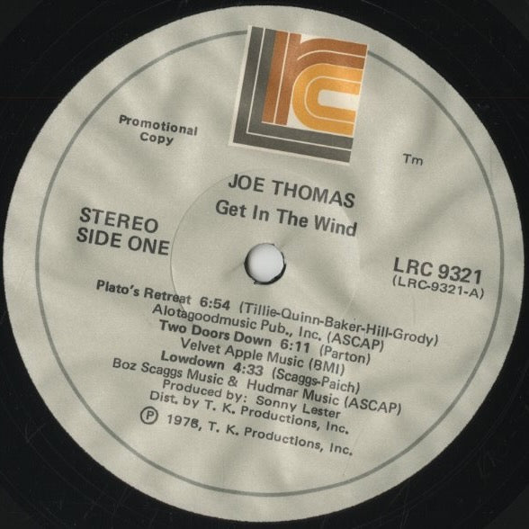 Joe Thomas / ジョー・トーマス / Get In The Wind (LRC 9321)