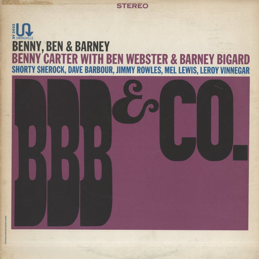 Benny Carter With Ben Webster & Barney Bigard / ベニー・カーター　ベン・ウェブスター　バーニー・ビガード / BBB & Co. (SV2032)