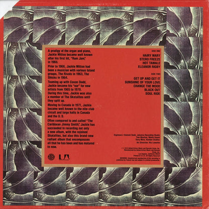 Jackie Mittoo - Jackie Mittoo (UA-LA804-H) LP 1978 US United Artists｜中古LP