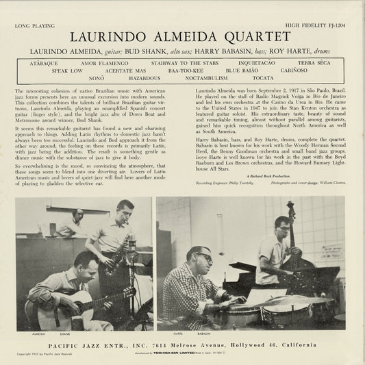 Laurindo Almeida Quartet Featuring Bud Shank / ローリンド・アルメイダ (PJ-1204) 1991 JPN Pressing
