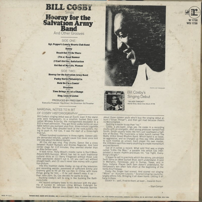 Bill Cosby / ビル・コスビー / Hooray For The Salvation Army Band! (WS 1728)