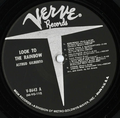 Astrud Gilberto - Look To The Rainbow (V-8643) LP 1966 US Verve｜中古LP