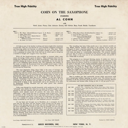 Al Cohn / アル・コーン / Cohn On The Saxophone (YW-7603-CH)