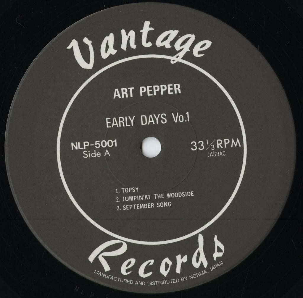 Art Pepper - Early Days Vol. 1 (NLP-5001) 1991 JPN Vantage/Norma｜中古LP
