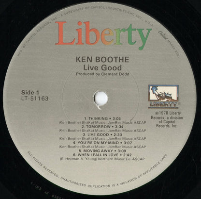 Ken Boothe - Live Good (LT-51163) 1985 US Liberty｜中古LP