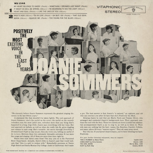 Joanie Sommers – Positively The Most (P-7708) LP 1984 JPN Warner Bros. | 中古LP