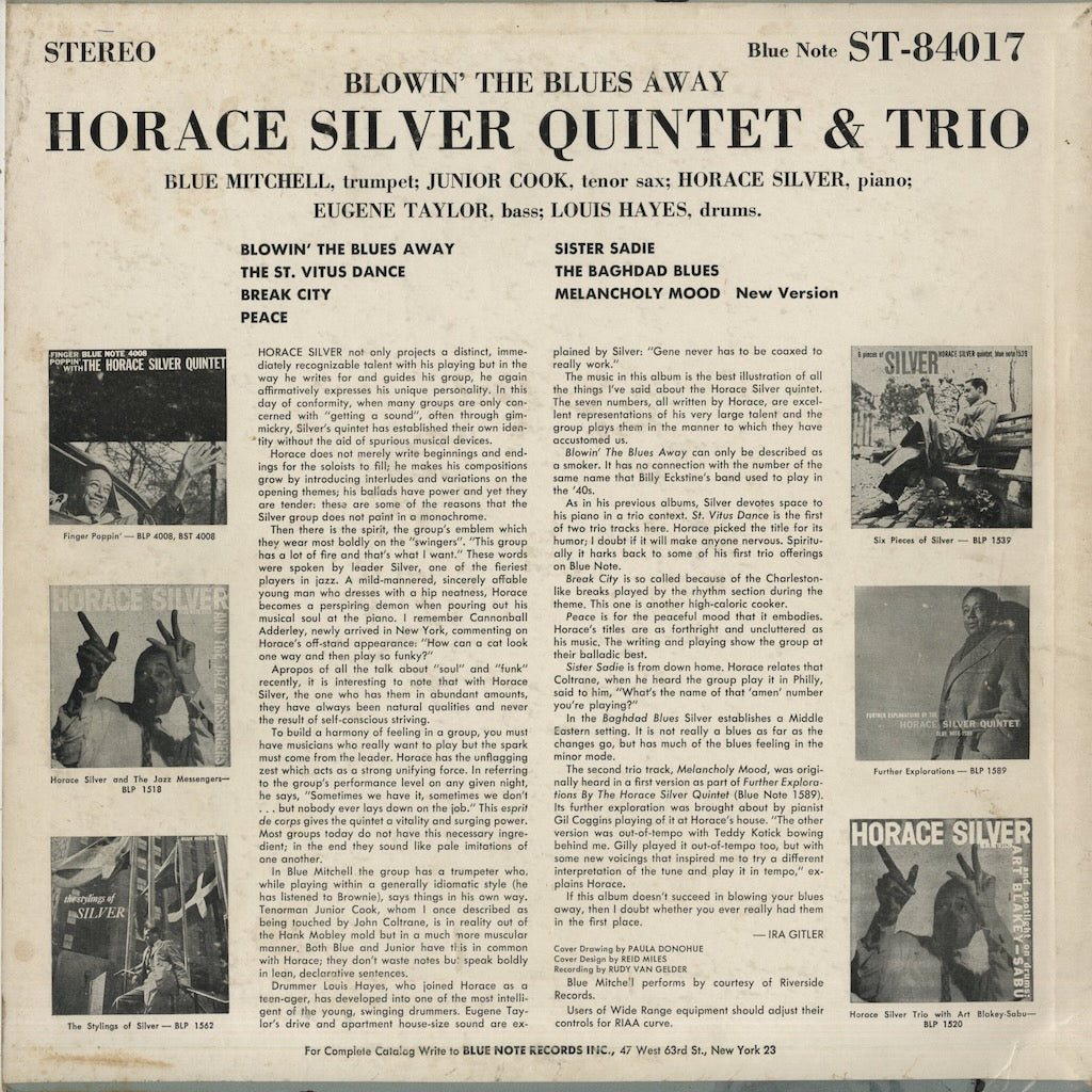 Horace Silver / ホレス・シルヴァー / Blowin' The Blues Away (BST 84017)