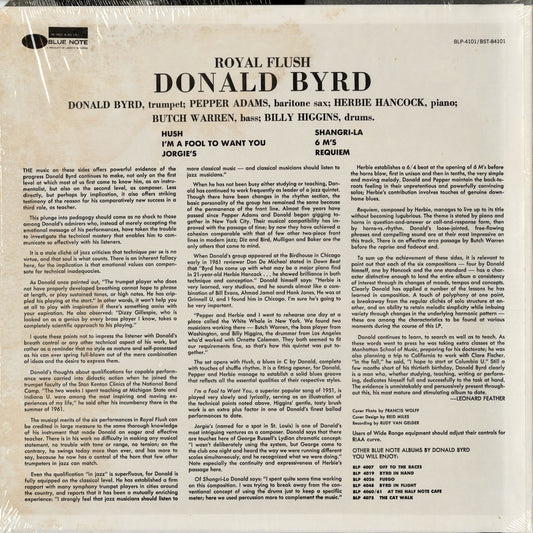 Donald Byrd - Royal Flush (BST-84101) LP 1973 US Blue Note｜中古LP