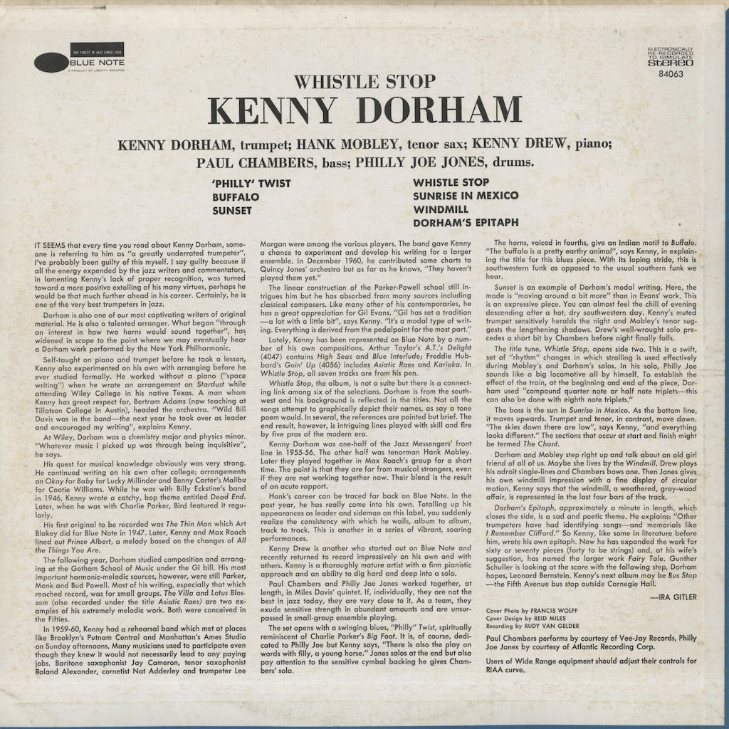 Kenny Dorham / ケニー・ドーハム / Whistle Stop (BST-84063)