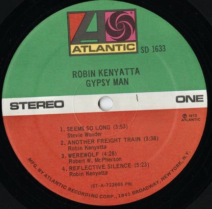 Robin Kenyatta / ロビン・ケニヤッタ / Gypsy Man (SD 1633) - PROMO