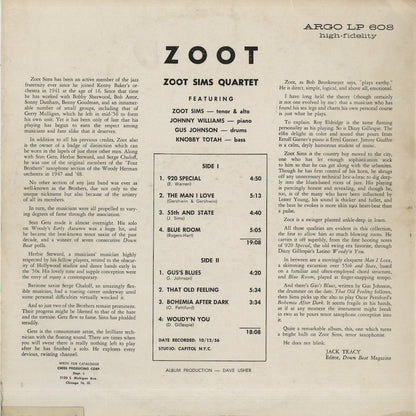 Zoot Sims / ズート・シムズ / Zoot (LP-608)