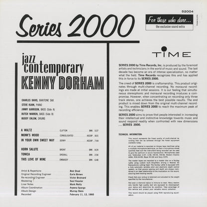 Kenny Dorham / ケニー・ドーハム / Jazz Contemporary (CEJC 00073)