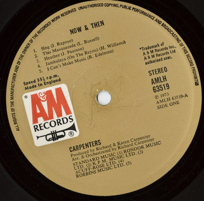 Carpenters / カーペンターズ / Now And Then (AMLH 63519)