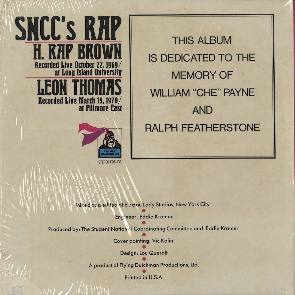 H. Rap Brown, Leon Thomas / SNCC's Rap (FDS-136)