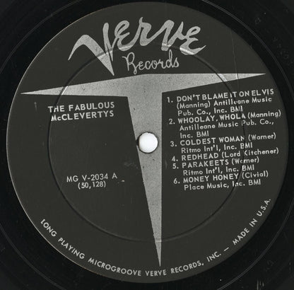 The Fabulous McClevertys - The Fabulous McClevertys (MG V-2034) LP 1957 US Verve｜中古LP