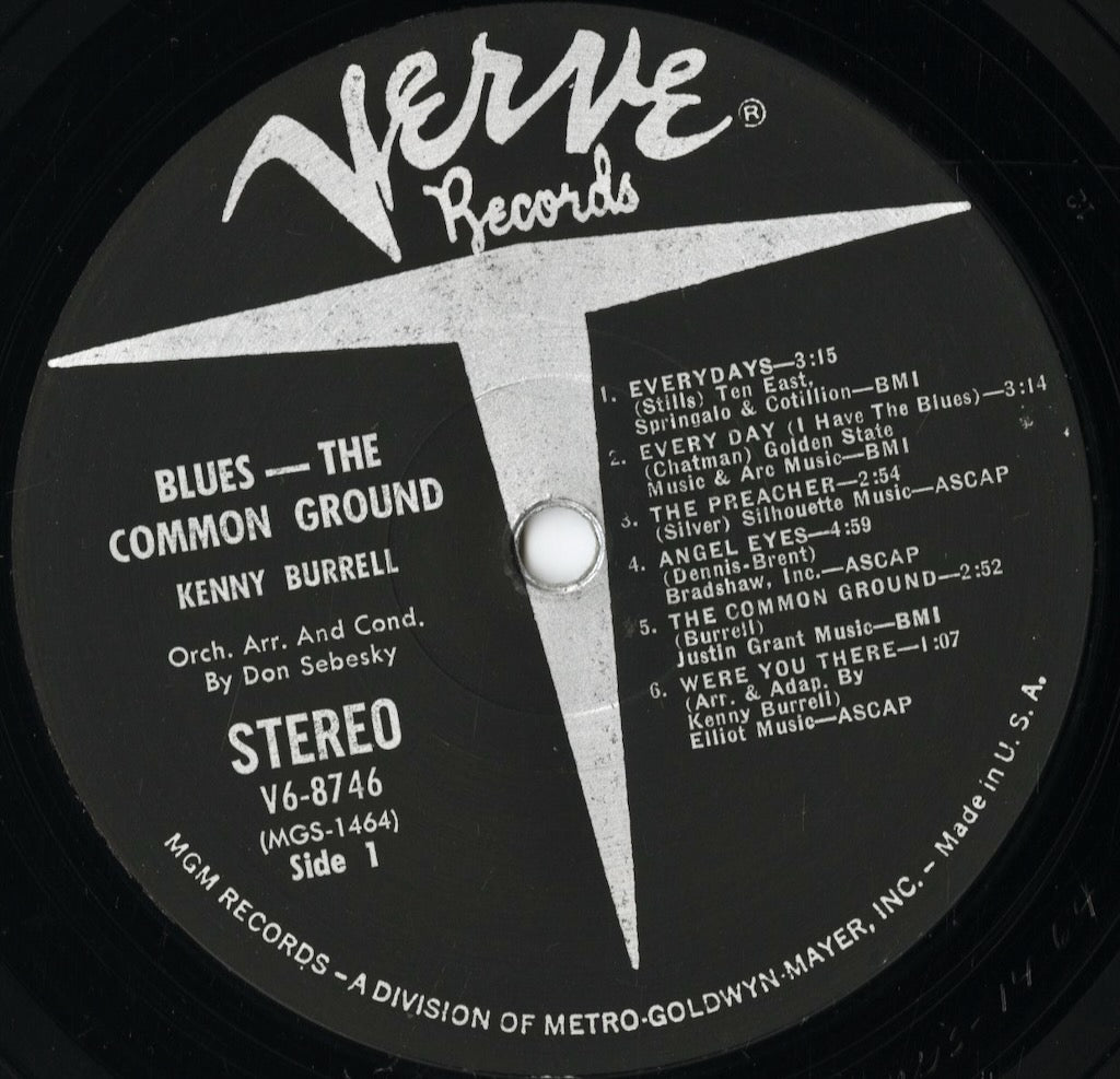 Kenny Burrell - Blues The Common Ground (V6-8746) LP 1968 US Verve｜中古LP