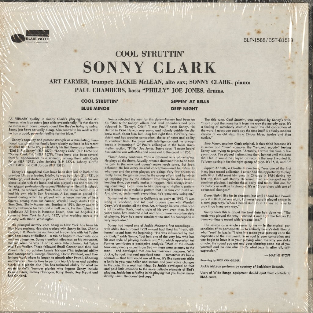 Sonny Clark / ソニー・クラーク / Cool Struttin' (BST-81588) UA青音符Lbl.