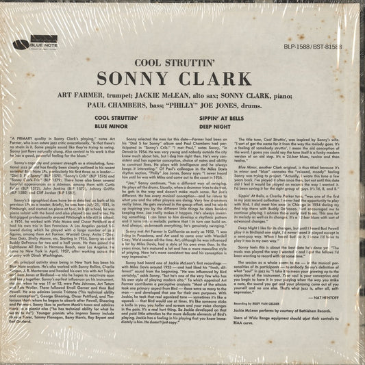 Sonny Clark / ソニー・クラーク / Cool Struttin' (BST-81588) UA青音符Lbl.