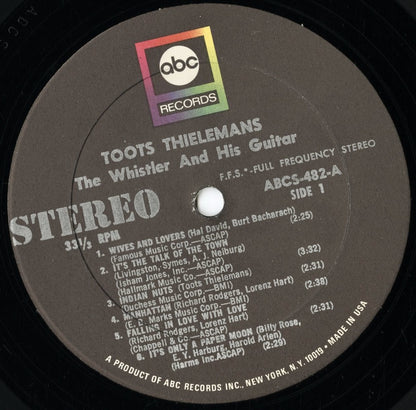 Toots Thielemans - The Whistler & His Guitar (ABCS-482) LP 1960's US ABC｜中古LP