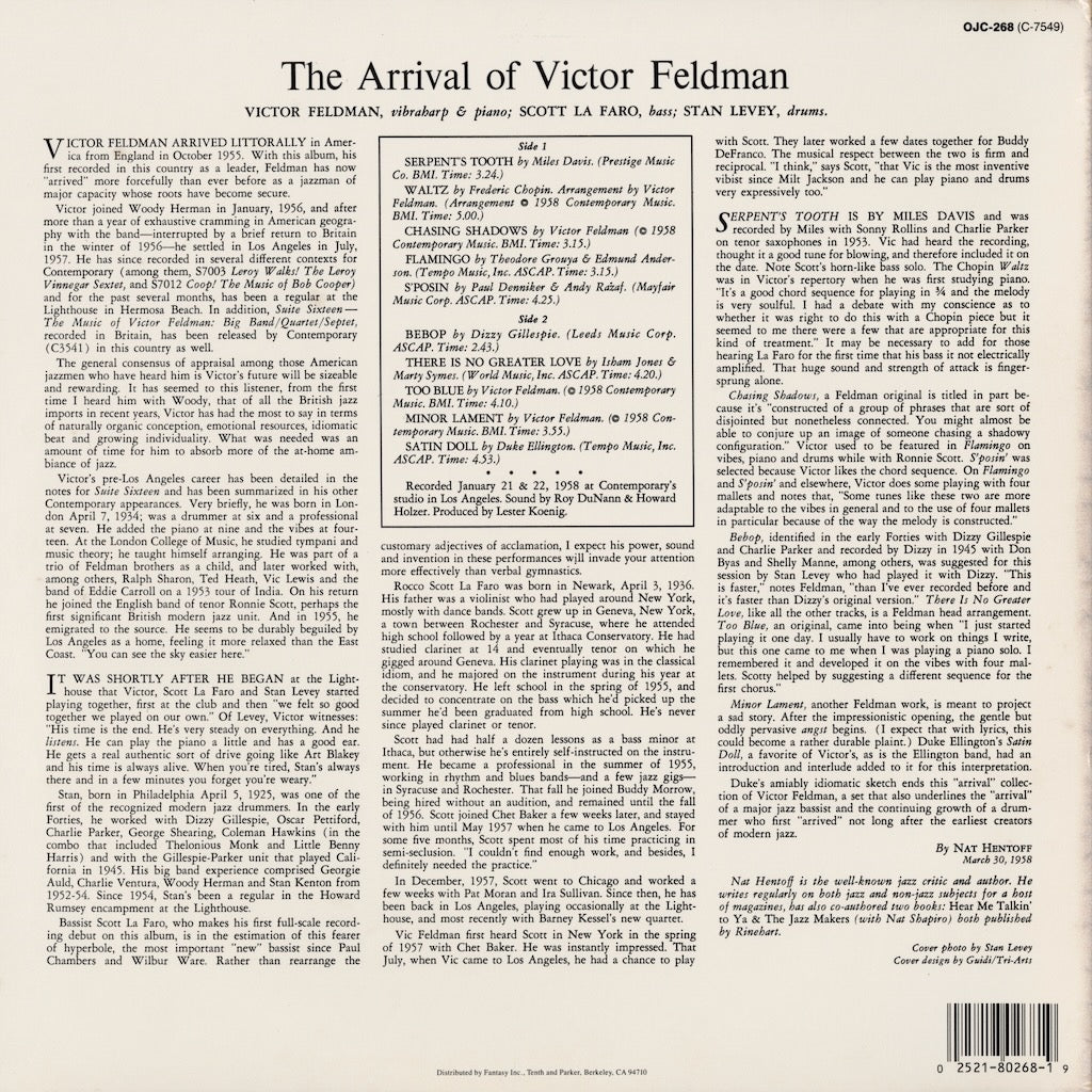 Victor Feldman / ヴィクター・フェルドマン / The Arrival Of Victor Feldman (OJC-268)