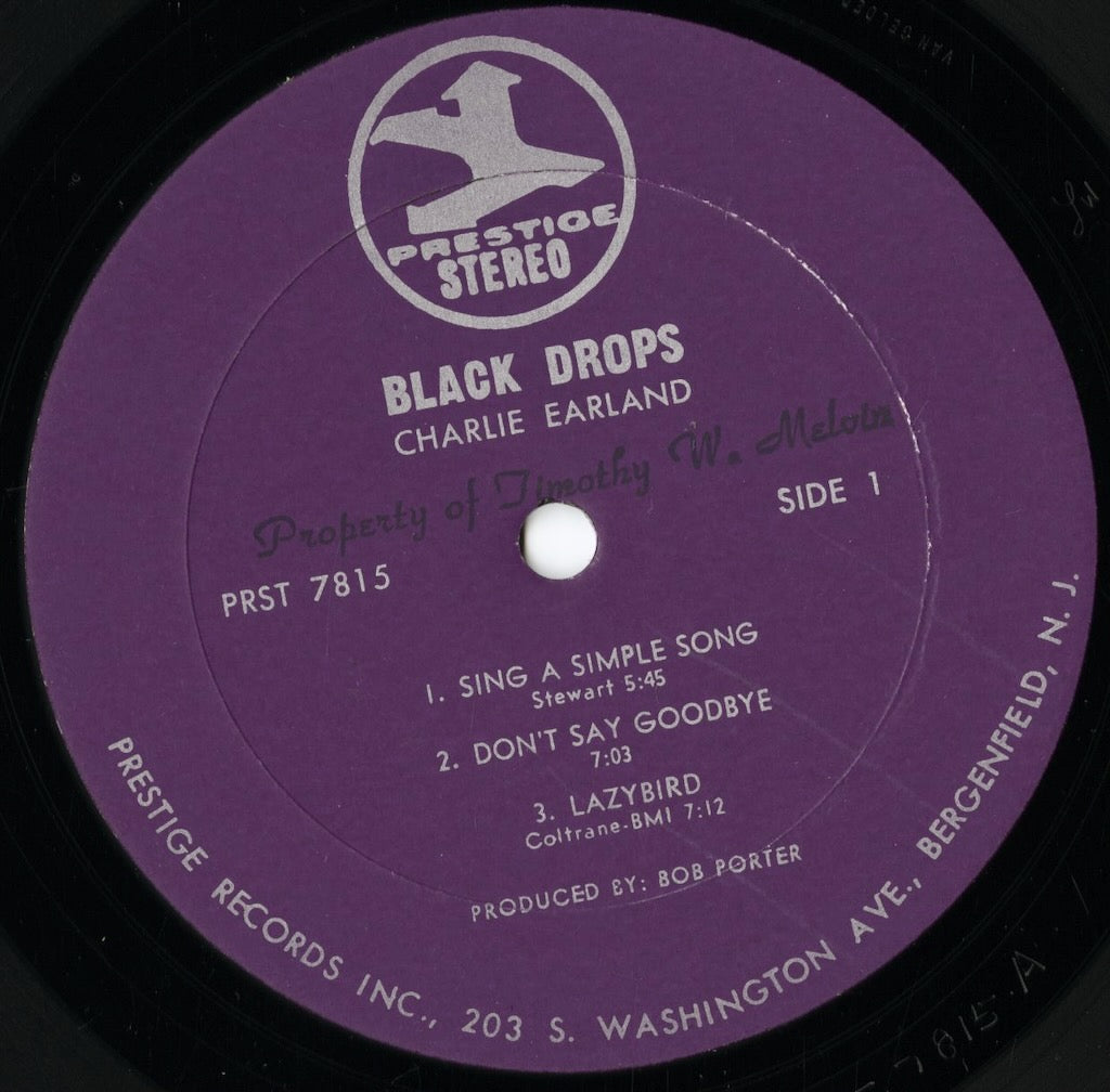 Charles Earland - Black Drops (PRST 7815) LP 1970 US Prestige