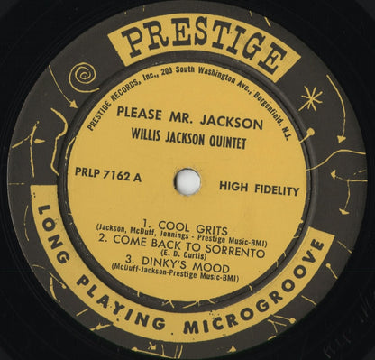 Willis Jackson - Please Mr. Jackson (PRLP 7162) 1959 US Prestige｜中古LP
