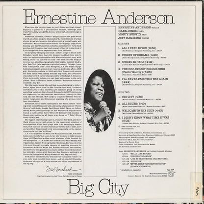 Ernestine Anderson / アーネスティン・アンダーソン / Big City (CJ-214)