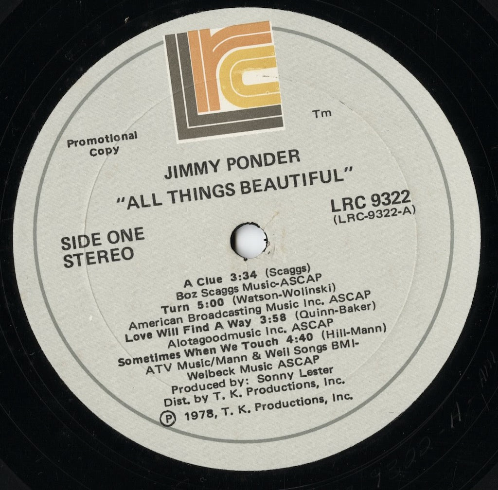 Jimmy Ponder / ジミー・ポンダー / All Things Beautiful (LRC 9322)