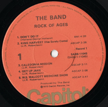 The Band - Rock Of Ages (SABB-11045) LP 1975 US Capitol｜中古LP