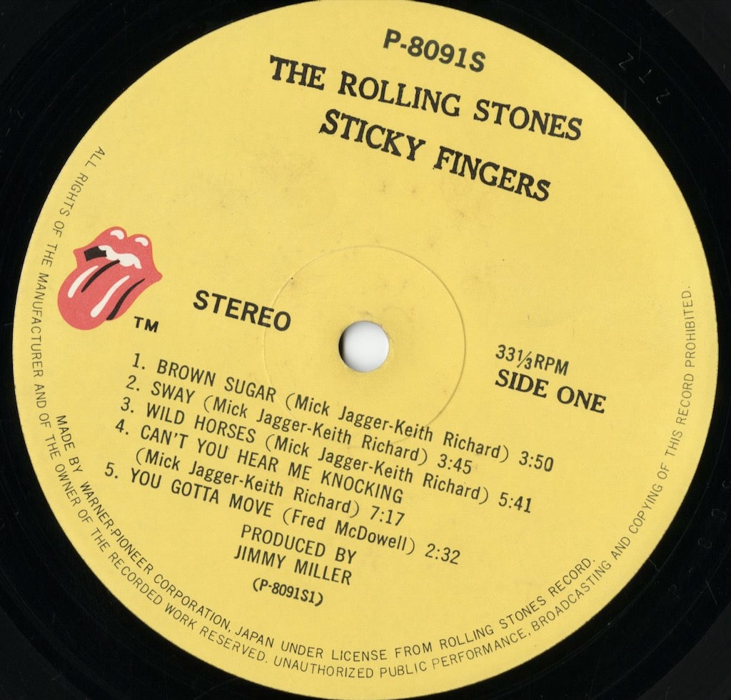 Rolling Stones / ローリング・ストーンズ / Sticky Fingers (P-8091S)