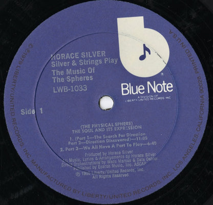 Horace Silver - Silver 'N Strings Play The Music Of The Spheres (LWB-1033) 1980 US Blue Note｜中古LP