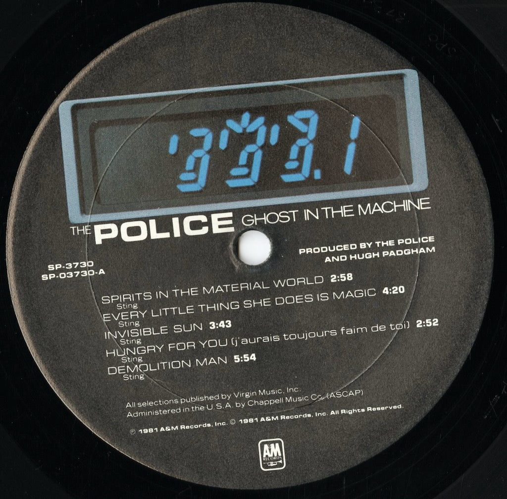 The Police - Ghost In The Machine (SP-3730) LP 1981 US A&M｜中古LP
