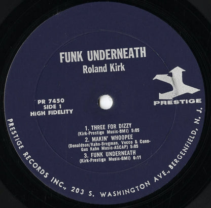 Roland Kirk With Jack McDuff - Funk Underneath (PR 7450) 1967 US Prestige｜中古LP