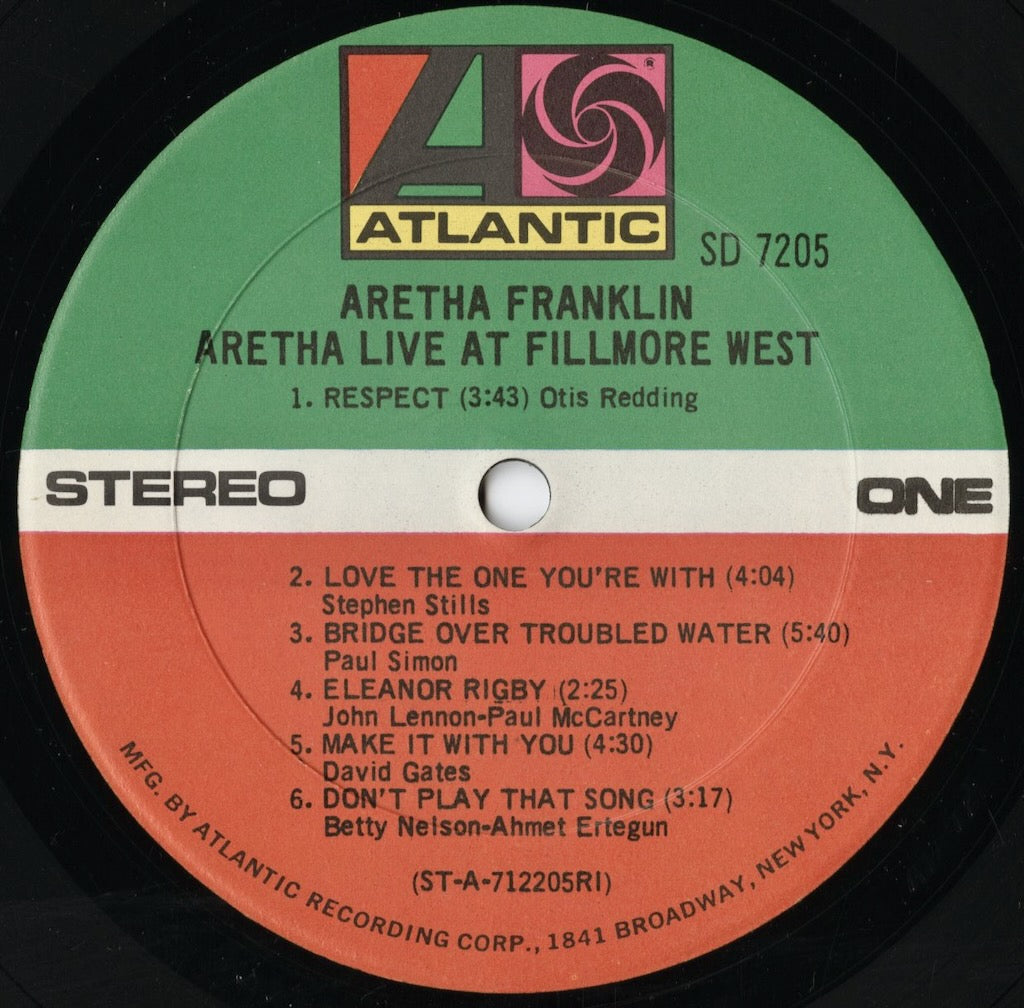Aretha Franklin / アレサ・フランクリン / Live At Fillmore West (SD 7205)