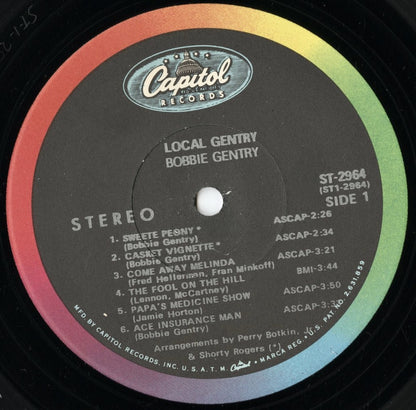 Bobbie Gentry - Local Gentry (ST-2964) LP 1968 US Capitol｜中古LP