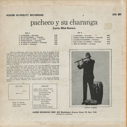Johnny Pacheco / ジョニー・パチェコ / Pacheco Y Su Charanga (LPA 801)