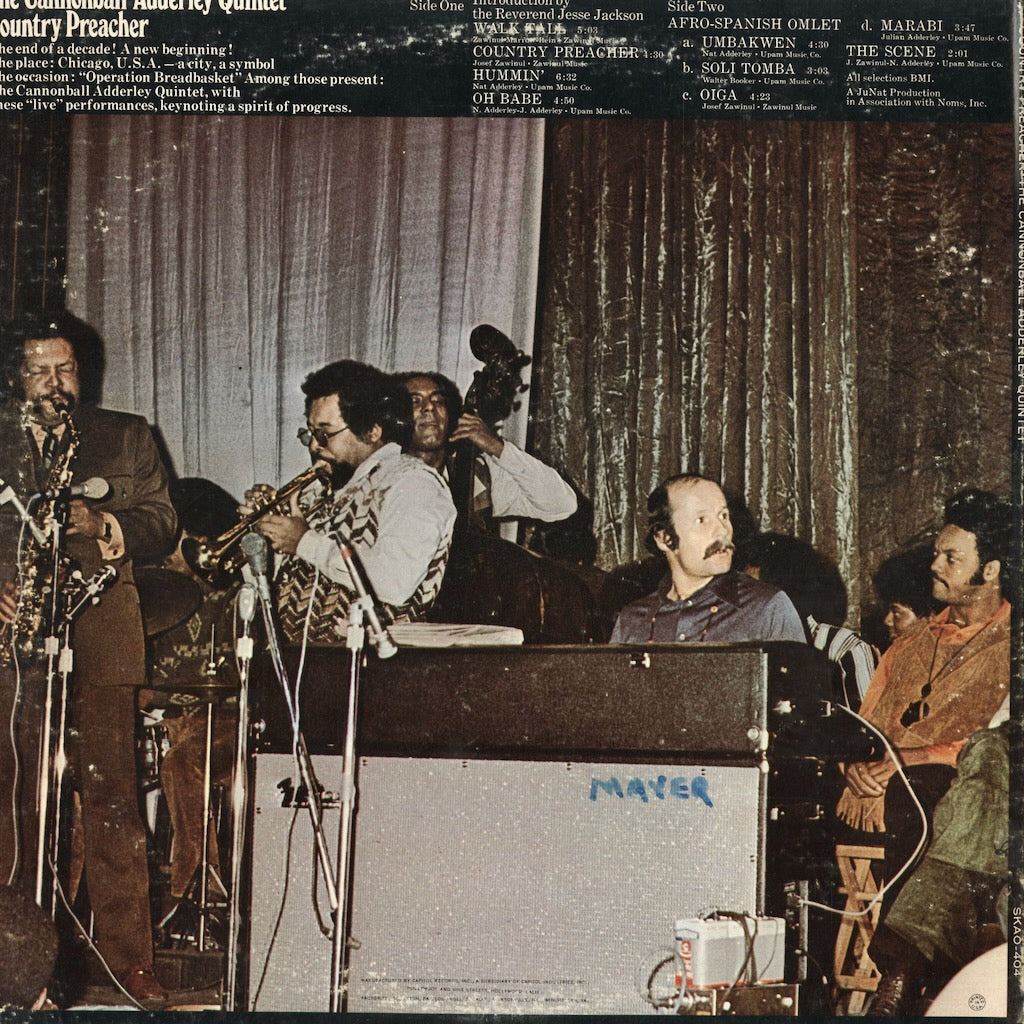 Cannonball Adderley - Country Preacher (SKAO-404) 1970 US Capitol｜中古LP