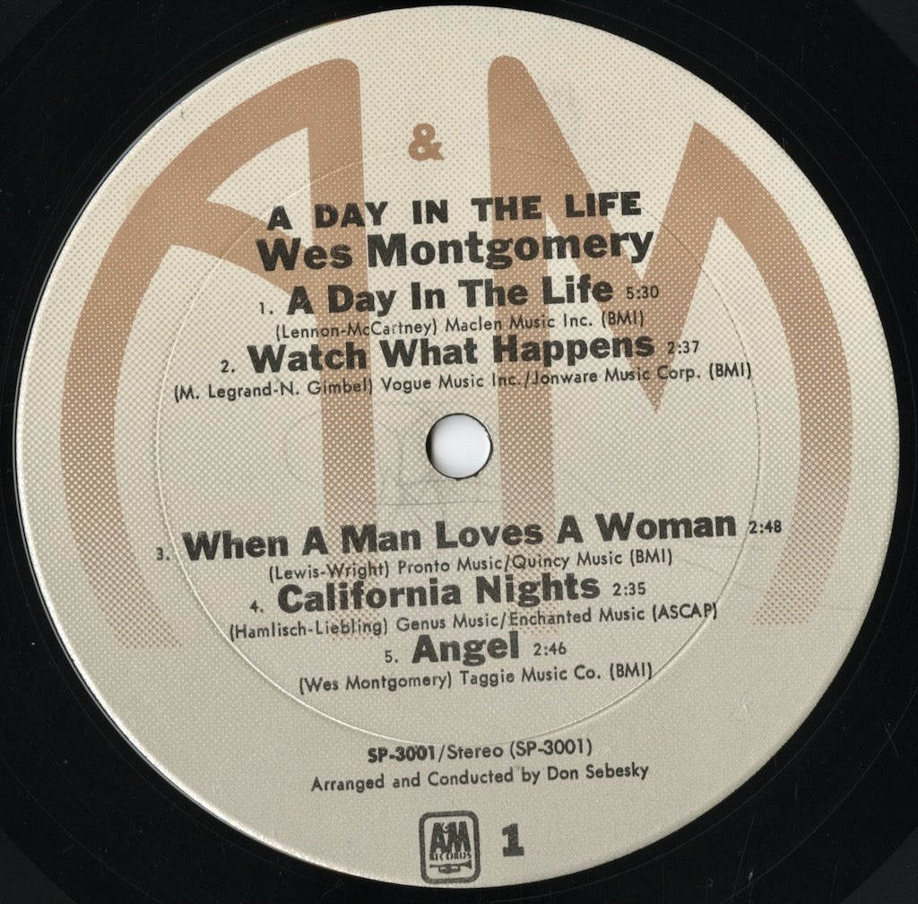 Wes Montgomery – A Day In The Life (SP-3001) LP 1970's US A&M｜中古LP