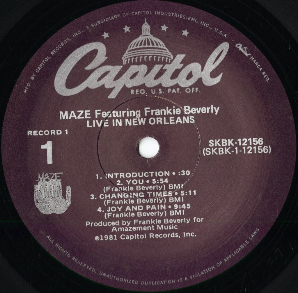 Maze - Live In New Orleans (SKBK-12156) 中古レコード 通販｜1981年