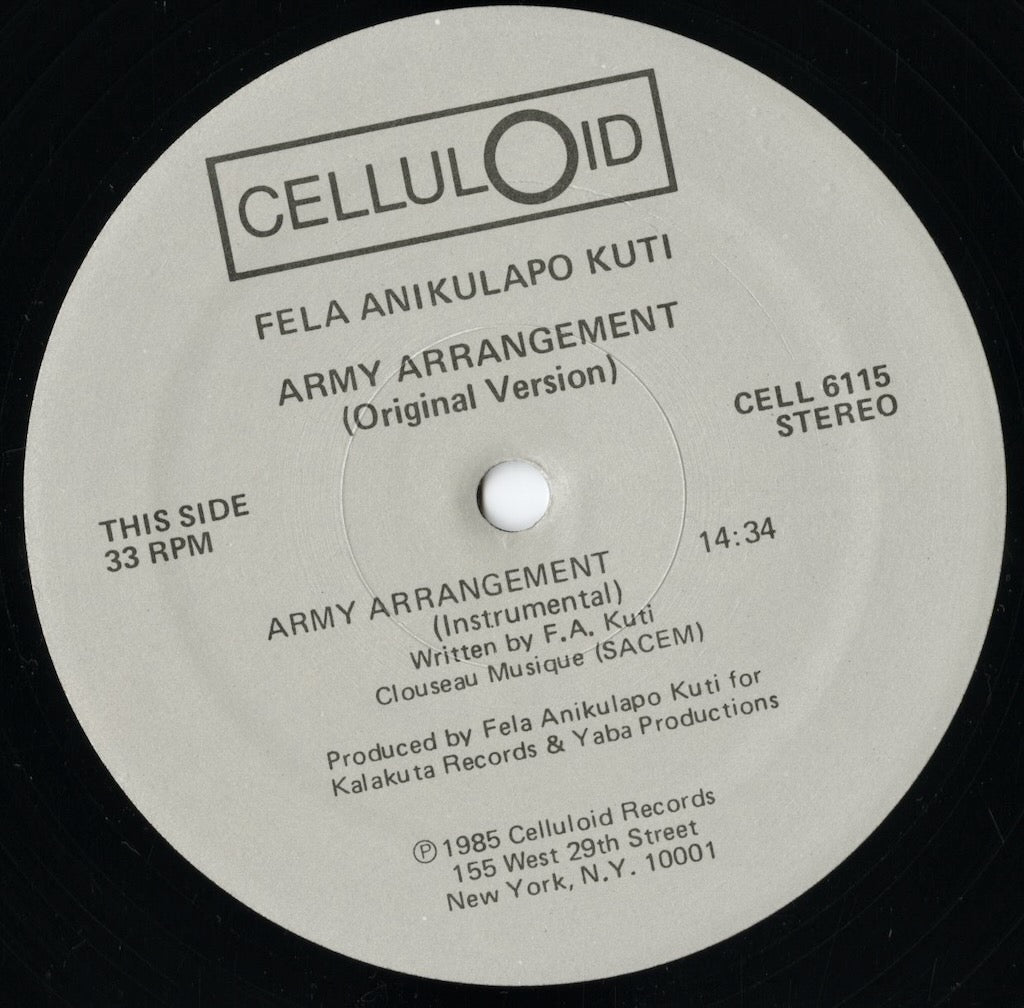Fela Kuti / フェラ・クティ / Army Arrangement (CELL 6115)