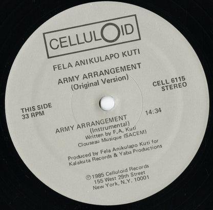 Fela Kuti / フェラ・クティ / Army Arrangement (CELL 6115)