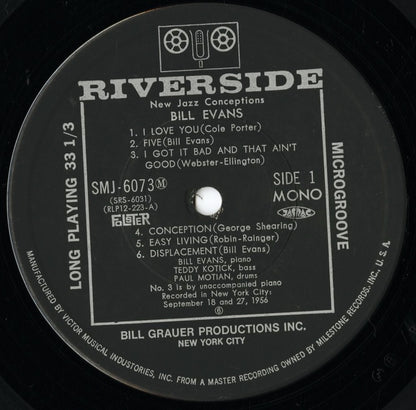 Bill Evans / ビル・エヴァンス / New Jazz Conceptions (SMJ-6073M)
