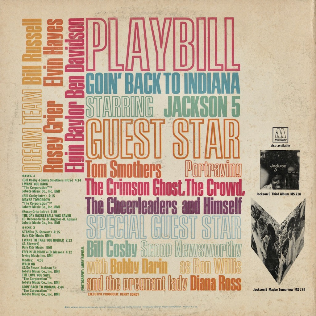 Jackson 5 / ジャクソン・ファイヴ / Goin' Back To Indiana (M 742-L)