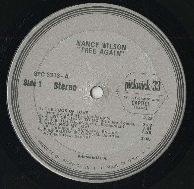 Nancy Wilson / ナンシー・ウィルソン/ Free Again (SPC-3313)