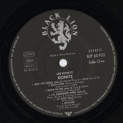 Lee Konitz / リー・コニッツ / Konitz (BLP60922)