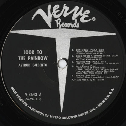 Astrud Gilberto - Look To The Rainbow (V-8643) 1966 US Verve｜中古LP