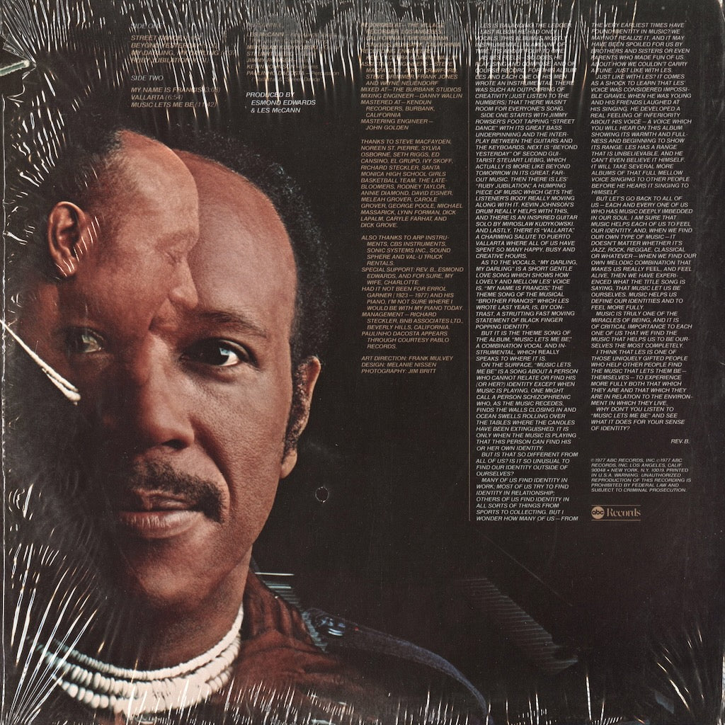 Les McCann - Music Lets Me Be (AS-9329) LP 1977 US ABC Impulse!｜中古LP