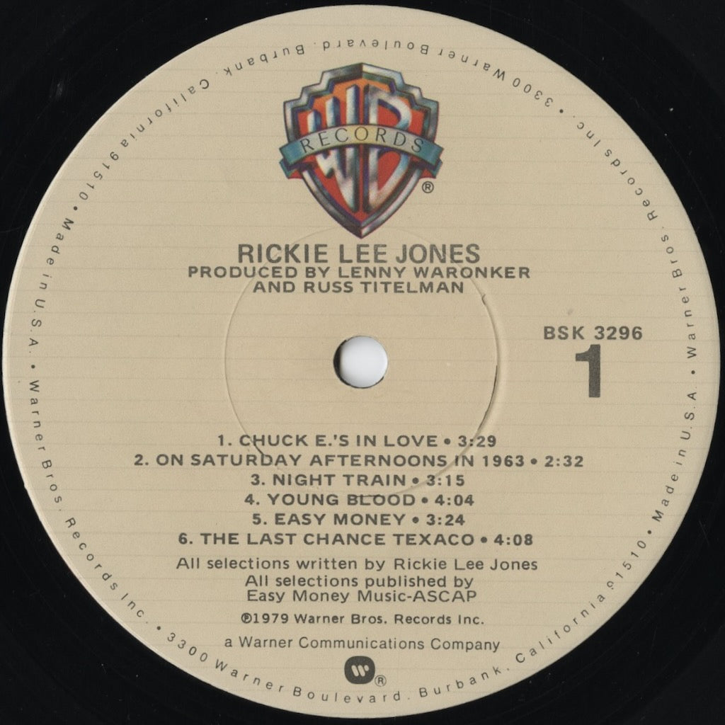 Rickie Lee Jones / リッキー・リー・ジョーンズ (1979) (BSK3296)