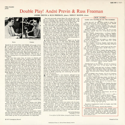 Andre Previn & Russ Freeman / アンドレ・プレヴィン、ラス・フリーマン / Double Play! (OJC-157)