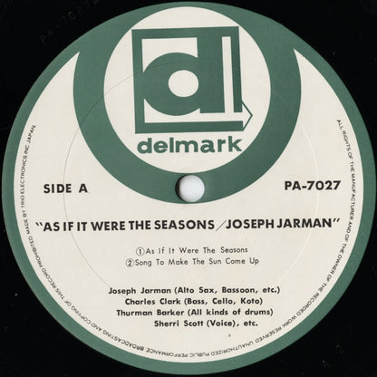 Joseph Jarman / ジョセフ・ジャーマン / As If It Were The Seasons (PA-7027)